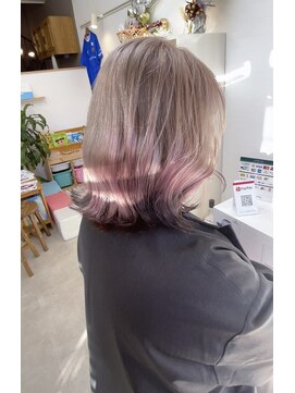 質感で魅せるダブルエンドカラー