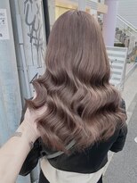 ワンズクロエ 原宿店(ONE's Chloe)&nbsp;ミディアムレイヤーカット似合わせカットダークアッシュ着物原宿