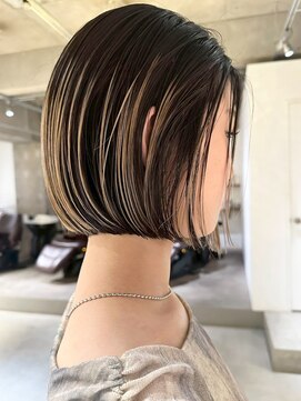 パーク(PARK) ハイライトボブヘアデザインカラーボブヘアミニボブ