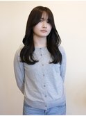 アイドルバングで小顔に◎／オリーブグレージュ