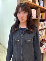 ヘアーアイストゥーレ(HAIR ICI TRE)&nbsp;オレンジブラウン春カラーロングパーマシャギーレイヤー