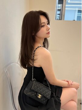 ノク 渋谷(nok) イメチェンピンクベージュ前髪