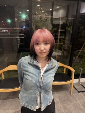 アース 名取店(HAIR&MAKE EARTH) ベイビーピンク×ルーツブラック