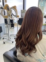 ヘアーカッティングガーデン ジャック モアザン 松山店 ウォームブラウン×バレイヤージュ ルーズウェーブロング