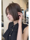 小顔ボブ/ショートボブ/前下がりボブ/毛流れボブ/髪質改善/艶髪