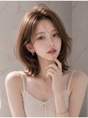 透明感カラー顔まわりレイヤーミルクティーベージュヨシンモリ☆