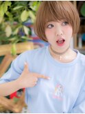 メルティカラー大人かわいい前下がりミニボブc4大宮10代20代30代