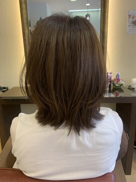 アリーナ 緑が丘店(arena) オリーブベージュなナチュラルくびれボブ