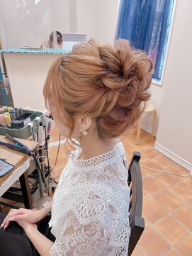 ヘアセットサロン アッシュ 神戸三宮(Ash) ミディアムヘア☆ゆるキレイアップ