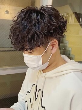 エリマ 調布(elima) ツイストスパイラルパーマツーブロックメンズマッシュメンズヘア