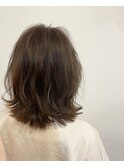 外ハネミディアムレイヤーまろやかベージュ