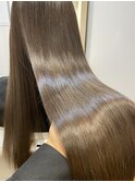 髪質改善×スモーキーアッシュ
