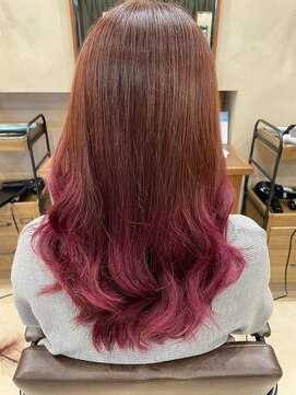 カノエ 松江乃木店(canoe) ロング/ピンク/髪質改善縮毛矯正/髪質改善/韓国風/韓国ヘア