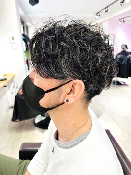 ラッキーヘア 加古川(Lucky Hair) メンズパーマ×ハイライトカラー【シン】