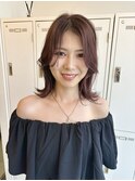 ピンクベージュ/顔まわり似合わせカット