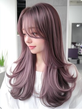 アルトリスト(Altruist Aging×HAIR&SPA) ★ダークアッシュ大人ガーリーボブ着物ミディアムレイヤーカット