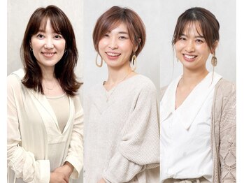 イーズヒュウ(ease HUE.)の写真/髪質改善/白髪ぼかしが話題◎女性目線の提案と感性、丁寧な施術でなりたいを叶えるベテラン女性stylist勢揃