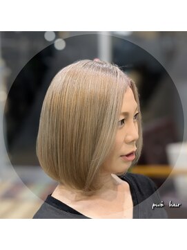 ピヴォヘアー(pivo hair) ダブルカラー  シルバーベージュ