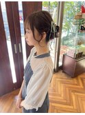 リボンヘアアレンジ