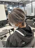 メンズバレイヤージュセンターパートハイライトハイトーン