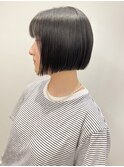 ミニボブ/黒髪/ストレートボブ/ショートボブ/切りっぱなし