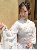 浴衣ヘア♪サイドお団子ヘアアレンジ
