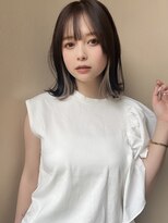 フリー(Free)&nbsp;ハッシュカット顔まわりレイヤー暗めカラーグランマッシュ