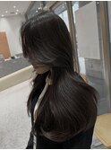 網紅色気レイヤー×透明感ダークグレー/髪質改善