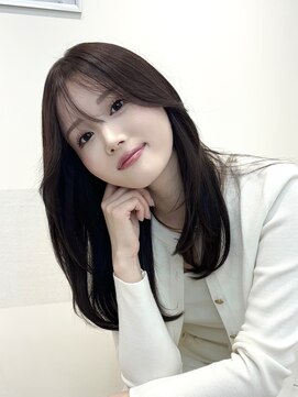 e17暗髪透明感カラー前髪顔周りカット髪質改善トリートメント