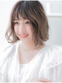 ゆるふわボブ/アッシュグレージュ/無造作/透明感/アンニュイg