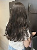 透明感カラー◎ゆるふわヘア×ブリーチなしダークグレージュ
