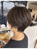 後頭部ふんわり大人ショートボブ