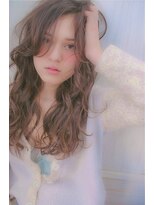 クラン(clan)&nbsp;ルーズカール　ベージュミディ