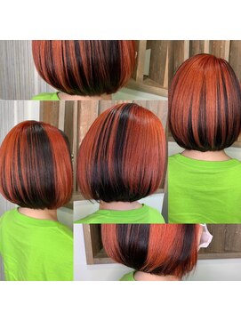ニチカ 銀座(NYCKA) ショートボブ×アクセントカラー