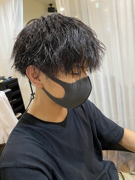 ファンド 千葉(fand) メンズ/ツイストスパイラル/サイドパートメンズウェーブヘア