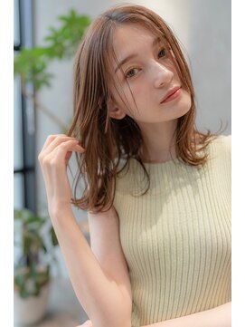 オースティン 流山おおたかの森(AUSTIN) 大人かわいい前髪セシルカットココアブラウンフリンジウェーブ
