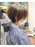 30代/40代/50代・絶壁解消・小顔前下がりショートボブ【中村】