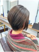 【白髪染め可】ボブショート ビフォアー＆アフター/白髪ぼかし