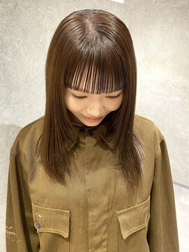 ラミエバイメルト 下北沢(lamie by melt) 花田/似合わせカット/イメチェン/フルバング/オリーブベージュ