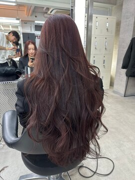 イキ 表参道(iki omotesando) ハッシュカット/フルバング/似合わせカット/レッドブラウン