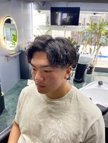 グリーディーフォックス 三軒茶屋(GreedyFOX)&nbsp;波巻き/マッシュパーマ/ウルフ/ハイライト<理容室>三軒茶屋