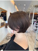 大人ショートボブショートカットココアアッシュくびれミディ