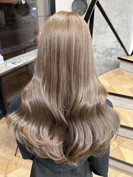 ミリ(mm) ブリーチ無しダブルカラー ミルクティーベージュ韓国  仙台
