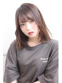 くびれヘア韓国風巻きアプリコットオレンジ夏ハイライトカラー