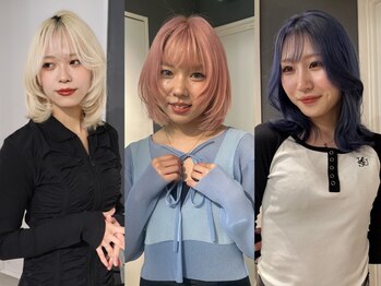ソワンドゥブレスシエン 堀江店(soin de brace CIEN)の写真/【堀江】ダメージレス&アナタに似合うカラーをご提案！インナーカラーやハイライトでも艶髪に♪