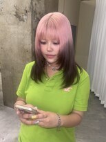 ジェム リット(GEM lit)&nbsp;色落ちまで可愛い♪ピンク×ブラウンルーツ