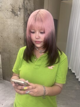 ジェム リット(GEM lit) 色落ちまで可愛い♪ピンク×ブラウンルーツ