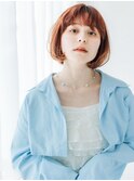 顔型カバー叶うミディアムボブカット×艶カラー