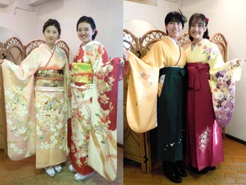 ヘアスペーストップポイントの写真/【卒業式・成人の日・早朝着付けご予約承り中!】講師経験者が対応!年間着付け数多数◎プロの着付けで安心