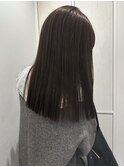チャコールグレーオリーブグリーンロングブリーチなし暗めカラー